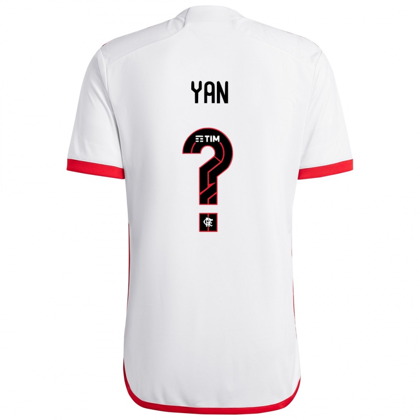 Kinderen Wallace Yan #0 Wit Rood Uitshirt Uittenue 2024/25 T-Shirt