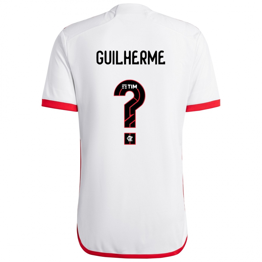 Kinderen Guilherme #0 Wit Rood Uitshirt Uittenue 2024/25 T-Shirt