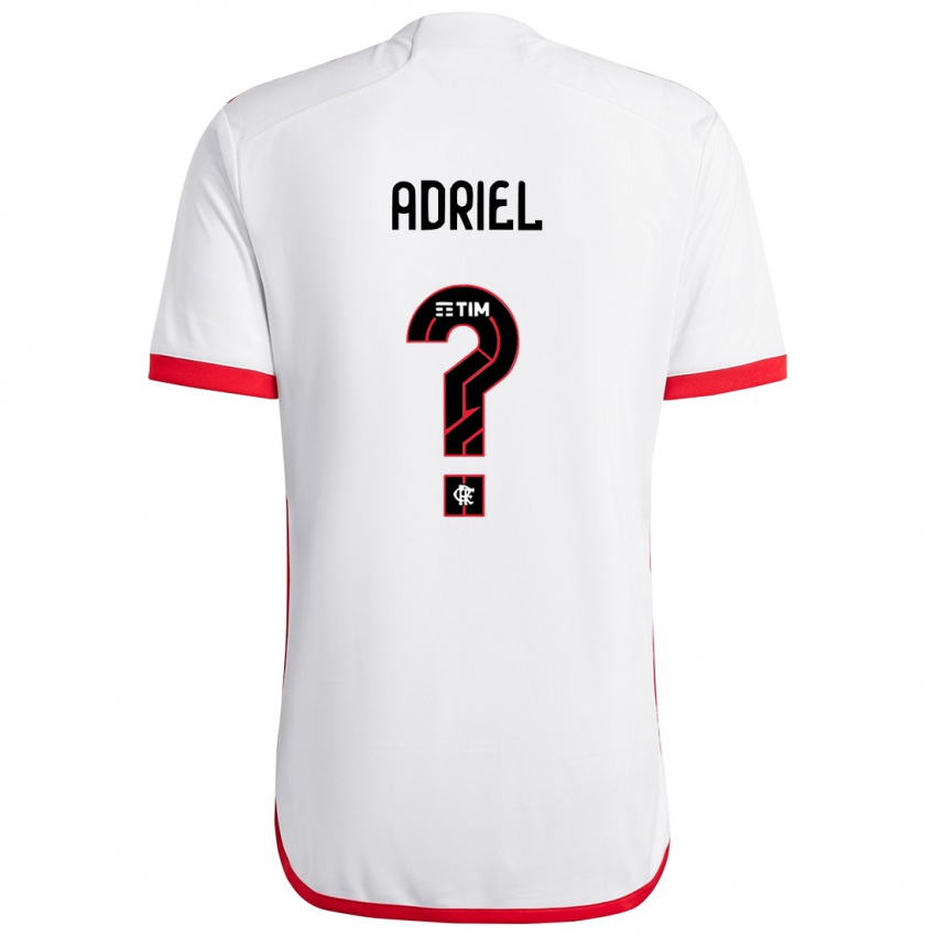 Kinderen Adriel #0 Wit Rood Uitshirt Uittenue 2024/25 T-Shirt