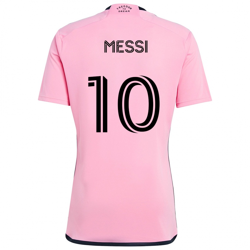 Heren Lionel Messi #10 Roze Thuisshirt Thuistenue 2024/25 T-Shirt