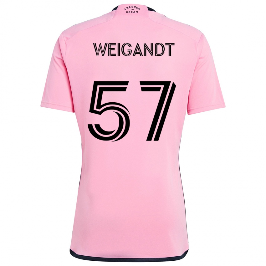 Heren Marcelo Weigandt #57 Roze Thuisshirt Thuistenue 2024/25 T-Shirt