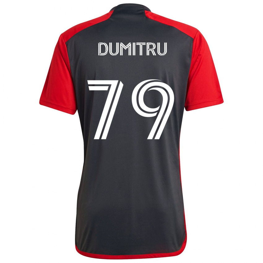 Heren Andrei Dumitru #79 Grijs Rood Thuisshirt Thuistenue 2024/25 T-Shirt