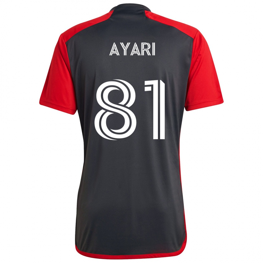 Heren Hassan Ayari #81 Grijs Rood Thuisshirt Thuistenue 2024/25 T-Shirt