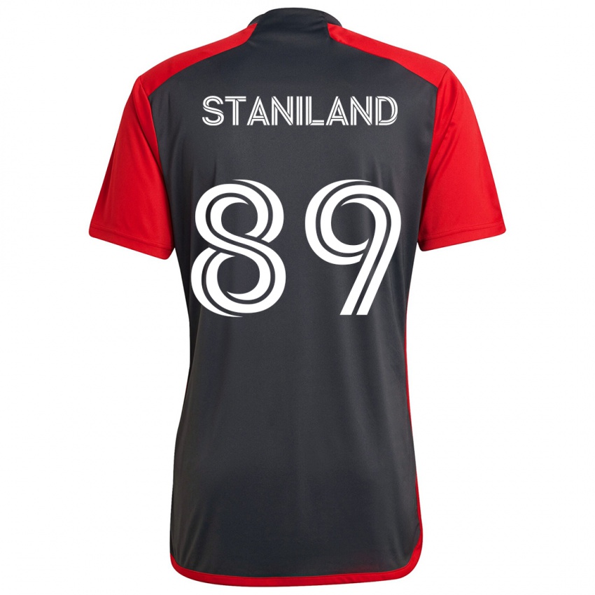 Heren Charlie Staniland #89 Grijs Rood Thuisshirt Thuistenue 2024/25 T-Shirt