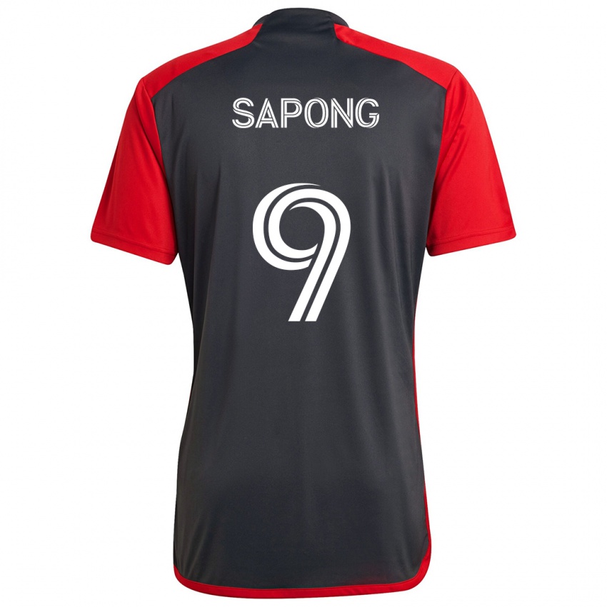 Heren C.j. Sapong #9 Grijs Rood Thuisshirt Thuistenue 2024/25 T-Shirt