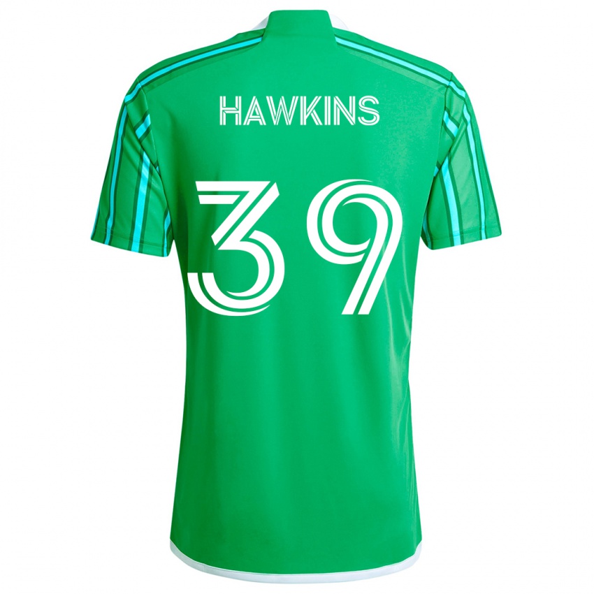 Heren Stuart Hawkins #39 Groen Wit Thuisshirt Thuistenue 2024/25 T-Shirt