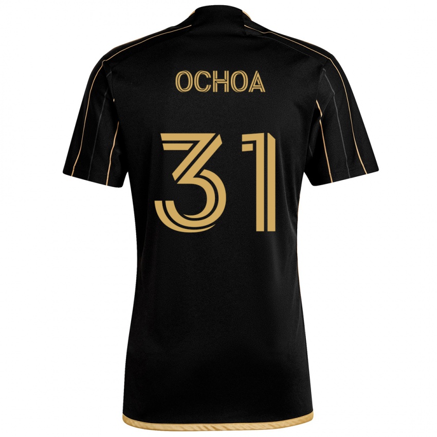 Heren David Ochoa #31 Zwart Goud Thuisshirt Thuistenue 2024/25 T-Shirt