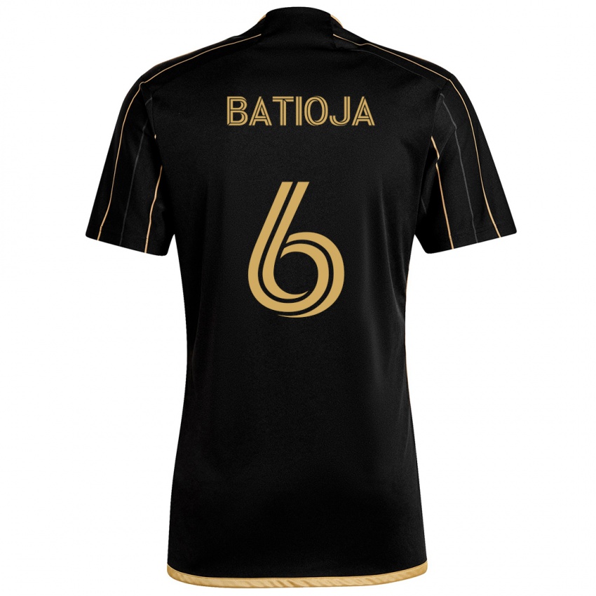 Heren Jeremy Batioja #6 Zwart Goud Thuisshirt Thuistenue 2024/25 T-Shirt