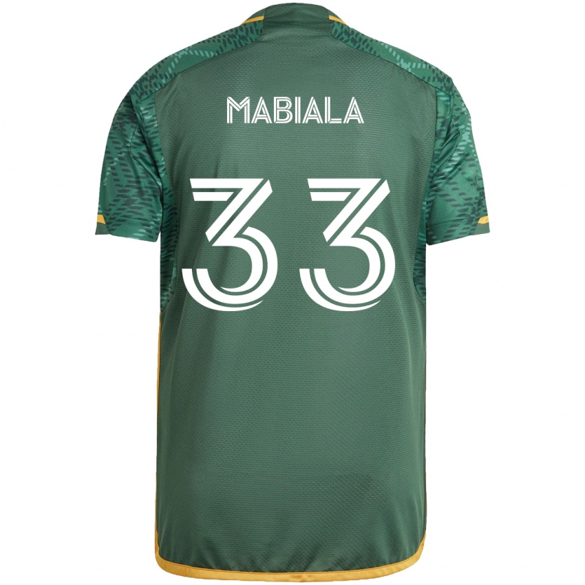 Heren Larrys Mabiala #33 Groen Oranje Thuisshirt Thuistenue 2024/25 T-Shirt