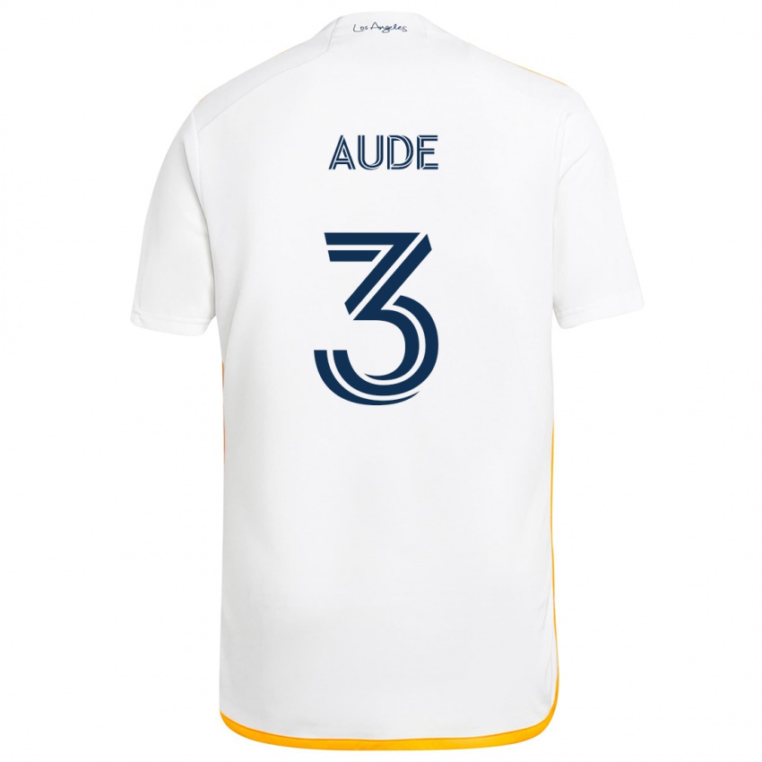 Heren Julián Aude #3 Wit Geel Thuisshirt Thuistenue 2024/25 T-Shirt