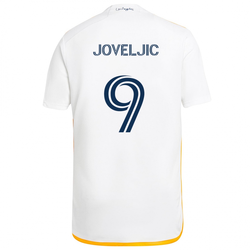 Heren Dejan Joveljic #9 Wit Geel Thuisshirt Thuistenue 2024/25 T-Shirt