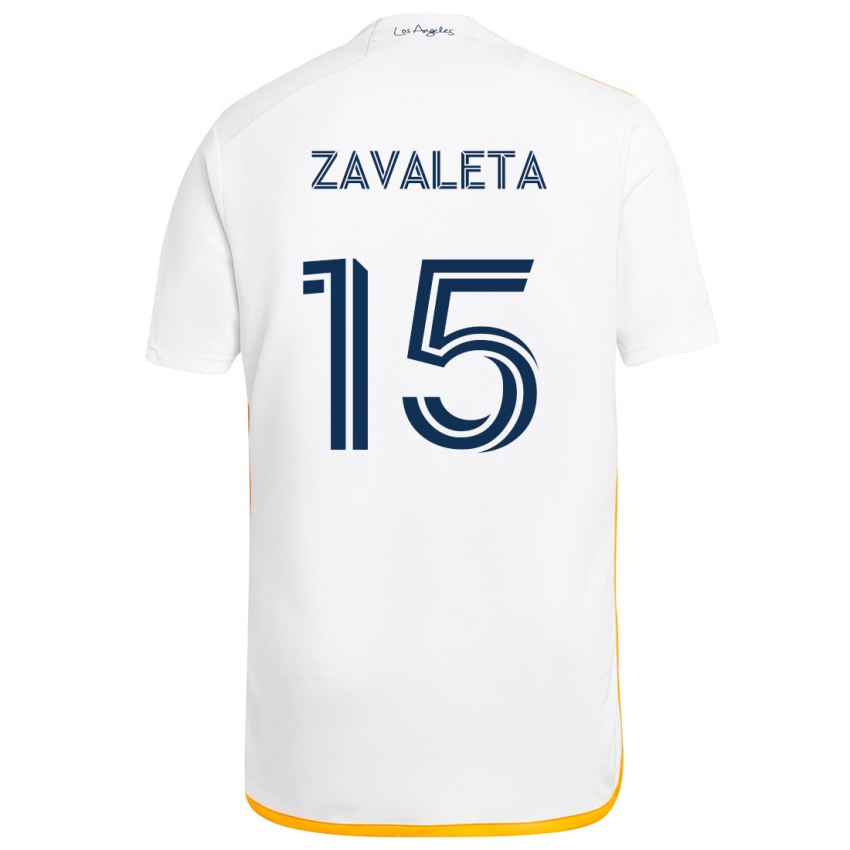 Heren Eriq Zavaleta #15 Wit Geel Thuisshirt Thuistenue 2024/25 T-Shirt