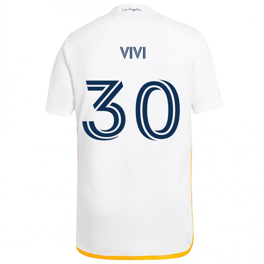 Heren Gino Vivi #30 Wit Geel Thuisshirt Thuistenue 2024/25 T-Shirt