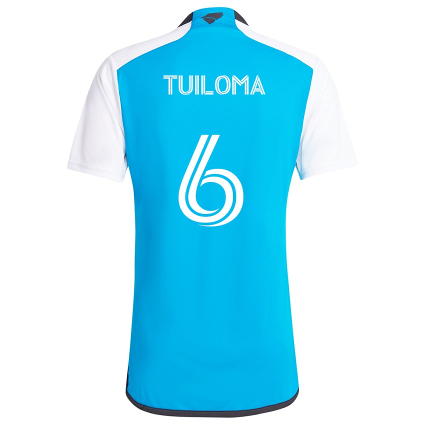 Heren Bill Tuiloma #6 Blauw Wit Thuisshirt Thuistenue 2024/25 T-Shirt