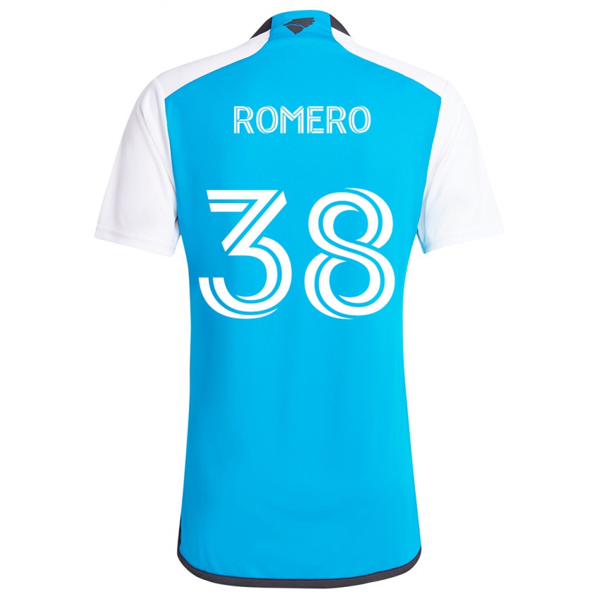 Heren Brian Romero #38 Blauw Wit Thuisshirt Thuistenue 2024/25 T-Shirt