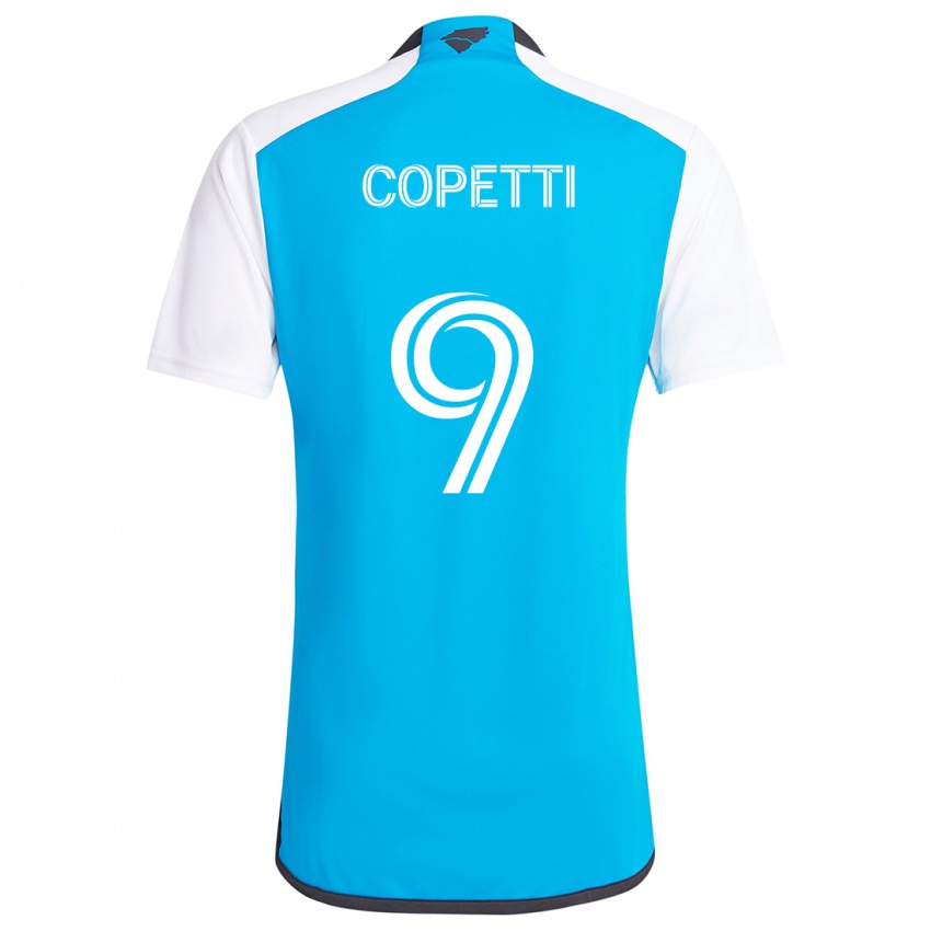 Heren Enzo Copetti #9 Blauw Wit Thuisshirt Thuistenue 2024/25 T-Shirt