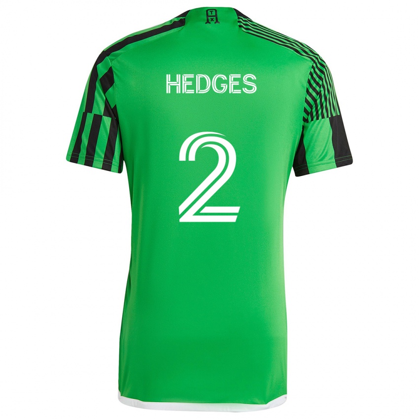 Heren Matt Hedges #2 Groen Zwart Thuisshirt Thuistenue 2024/25 T-Shirt