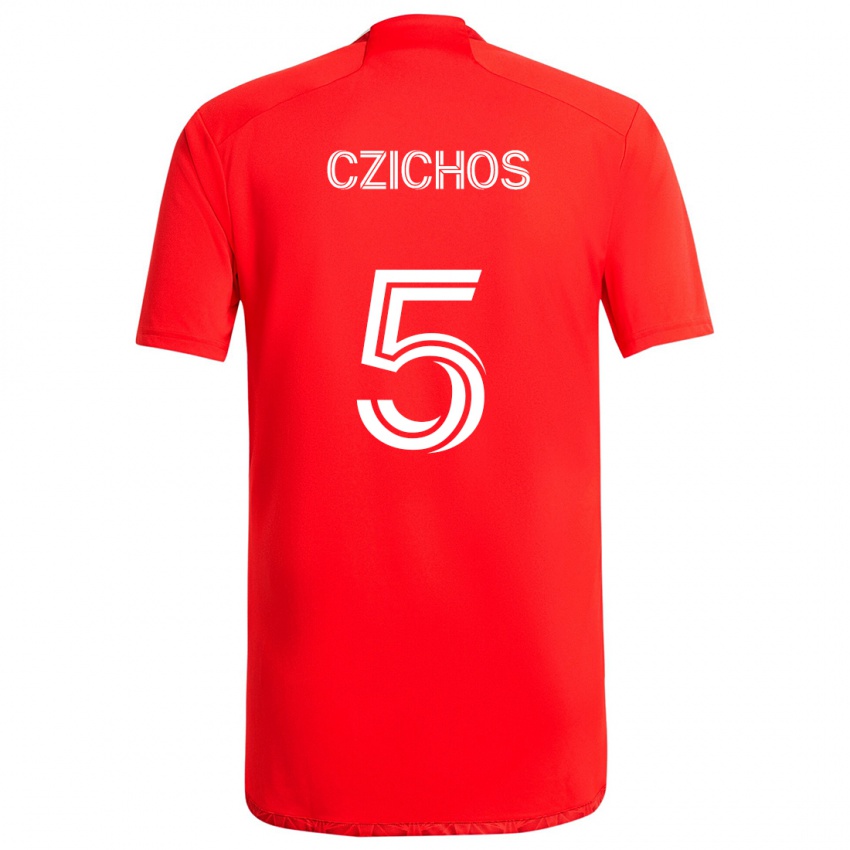 Heren Rafael Czichos #5 Rood Wit Thuisshirt Thuistenue 2024/25 T-Shirt