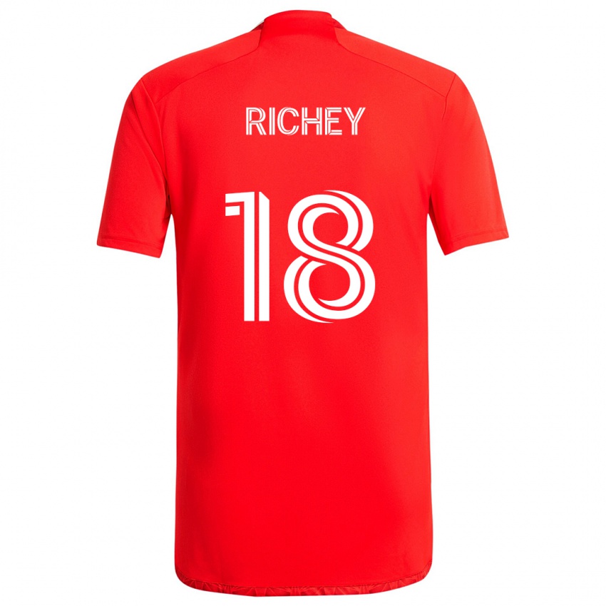 Heren Spencer Richey #18 Rood Wit Thuisshirt Thuistenue 2024/25 T-Shirt