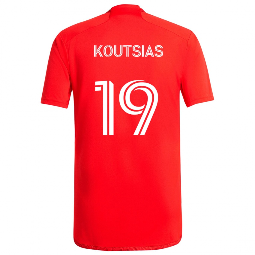 Heren Georgios Koutsias #19 Rood Wit Thuisshirt Thuistenue 2024/25 T-Shirt