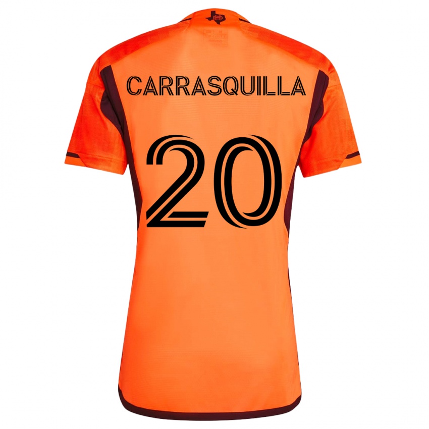 Heren Adalberto Carrasquilla #20 Oranje Zwart Thuisshirt Thuistenue 2024/25 T-Shirt