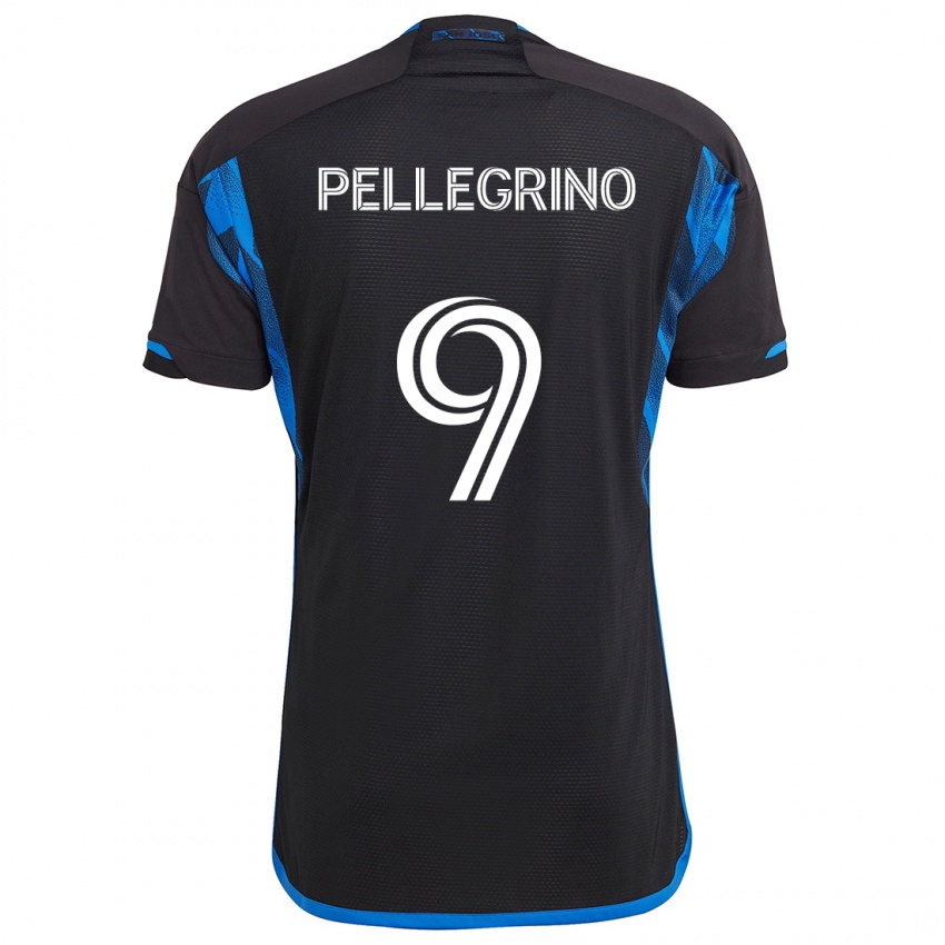 Heren Amahl Pellegrino #9 Blauw Zwart Thuisshirt Thuistenue 2024/25 T-Shirt