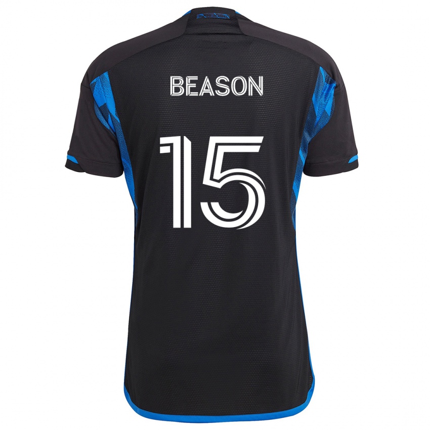 Heren Tanner Beason #15 Blauw Zwart Thuisshirt Thuistenue 2024/25 T-Shirt