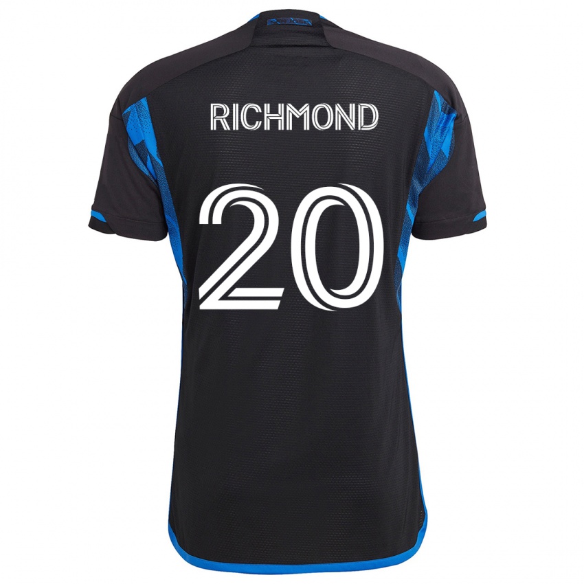 Heren Will Richmond #20 Blauw Zwart Thuisshirt Thuistenue 2024/25 T-Shirt