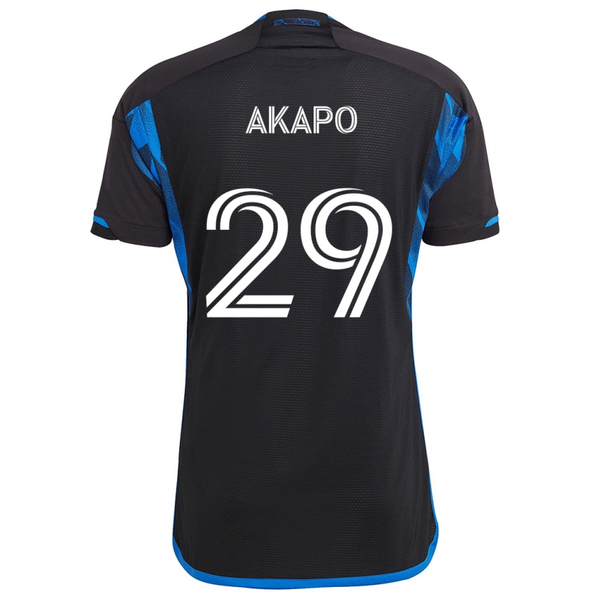 Heren Carlos Akapo #29 Blauw Zwart Thuisshirt Thuistenue 2024/25 T-Shirt