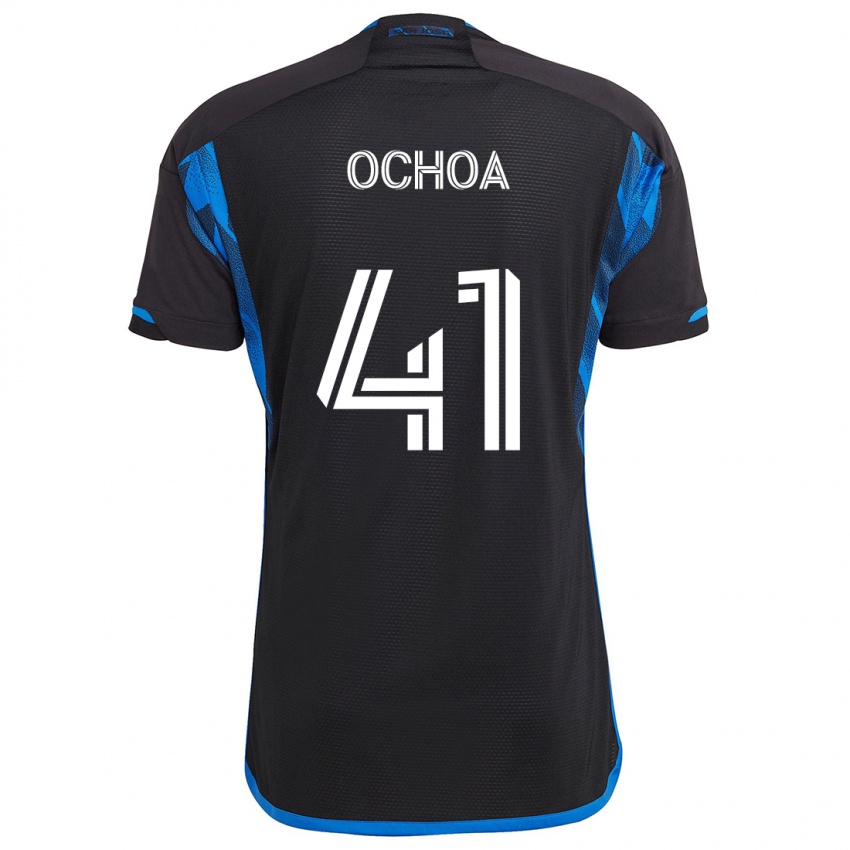 Heren Emmanuel Ochoa #41 Blauw Zwart Thuisshirt Thuistenue 2024/25 T-Shirt