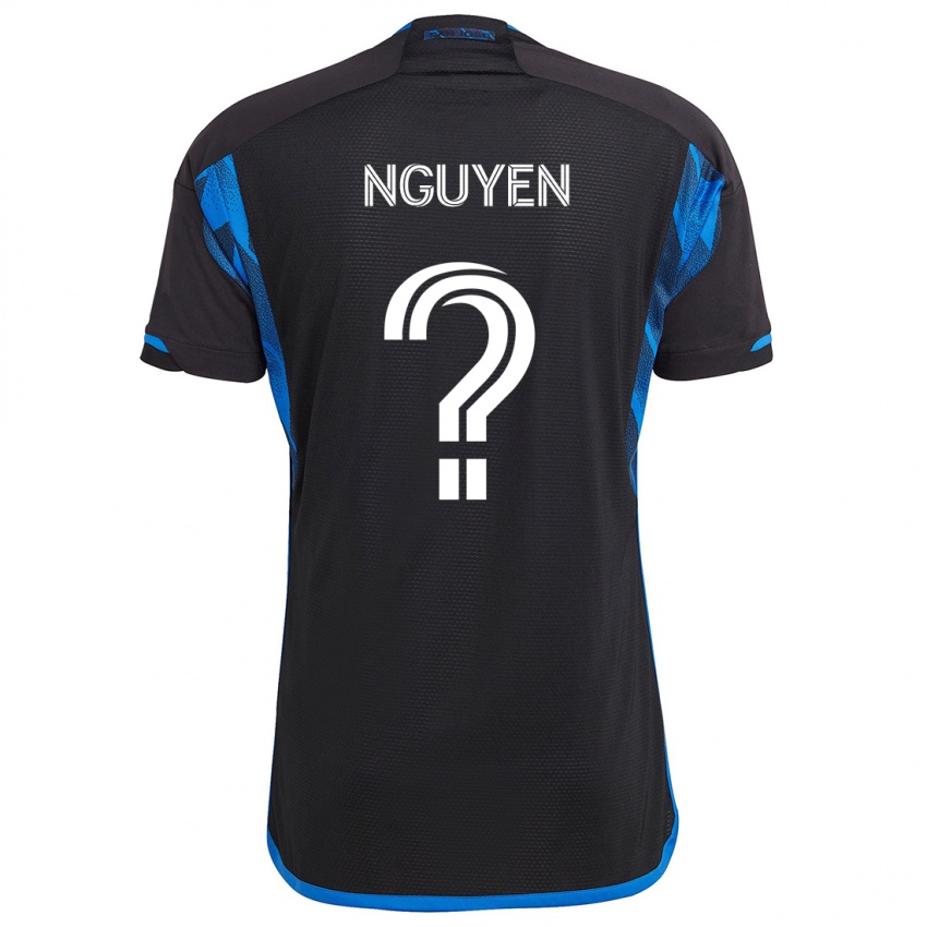 Heren Christopher Nguyen #0 Blauw Zwart Thuisshirt Thuistenue 2024/25 T-Shirt