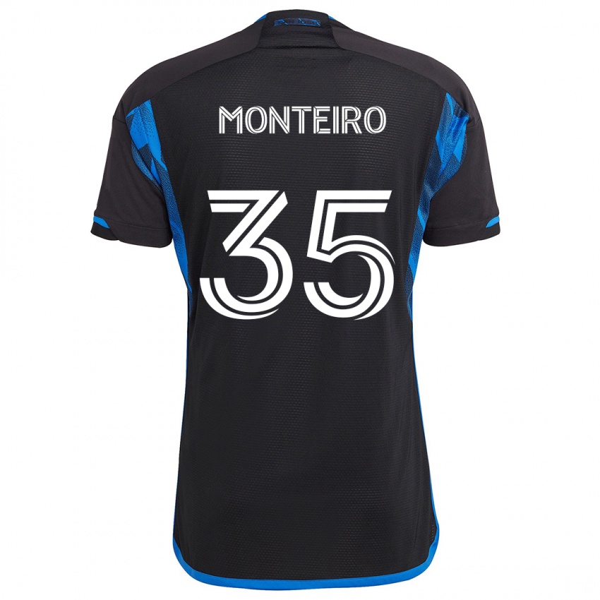 Heren Jamiro Monteiro #35 Blauw Zwart Thuisshirt Thuistenue 2024/25 T-Shirt