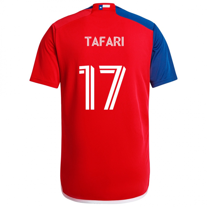 Heren Nkosi Tafari #17 Blauw Rood Thuisshirt Thuistenue 2024/25 T-Shirt