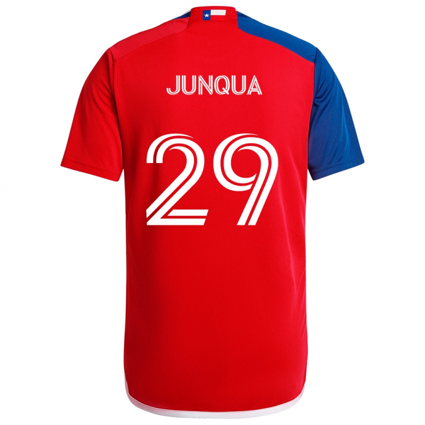 Heren Sam Junqua #29 Blauw Rood Thuisshirt Thuistenue 2024/25 T-Shirt