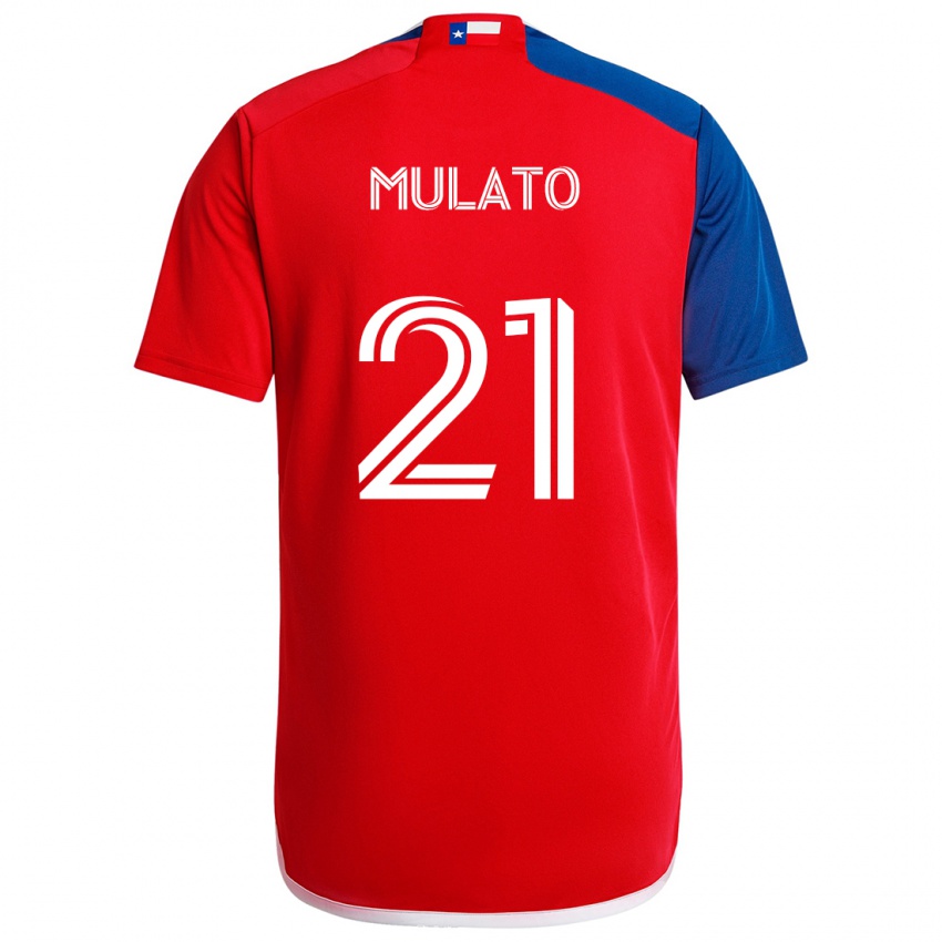 Heren José Mulato #21 Blauw Rood Thuisshirt Thuistenue 2024/25 T-Shirt