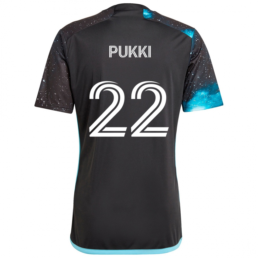 Heren Teemu Pukki #22 Zwart Blauw Thuisshirt Thuistenue 2024/25 T-Shirt