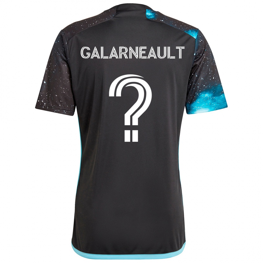 Heren Benjamin Galarneault #0 Zwart Blauw Thuisshirt Thuistenue 2024/25 T-Shirt