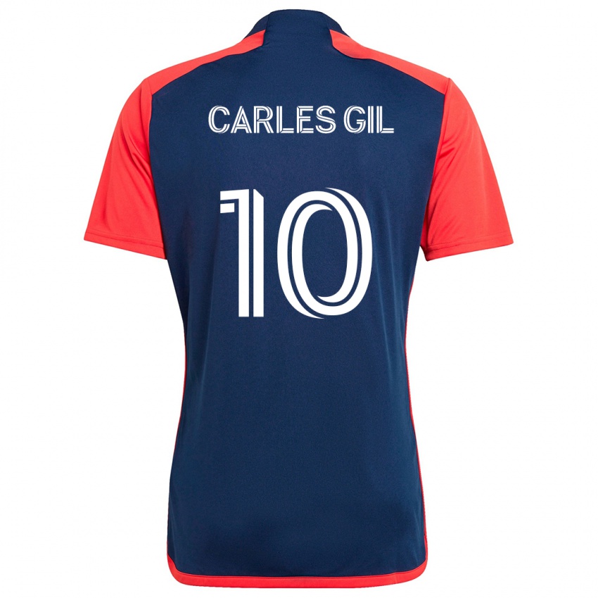 Heren Carles Gil #10 Blauw Rood Thuisshirt Thuistenue 2024/25 T-Shirt