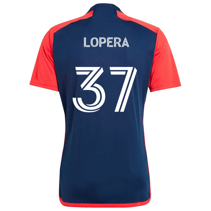 Heren Steban Lopera #37 Blauw Rood Thuisshirt Thuistenue 2024/25 T-Shirt