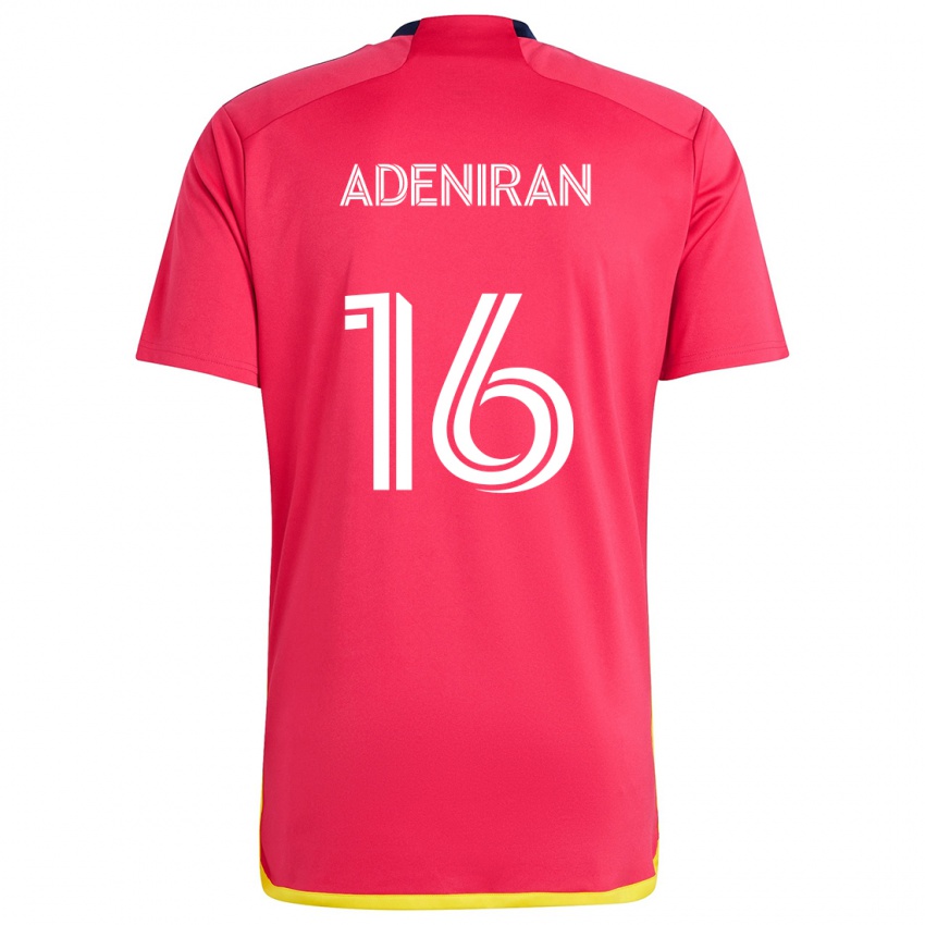 Heren Samuel Adeniran #16 Rood Blauw Thuisshirt Thuistenue 2024/25 T-Shirt