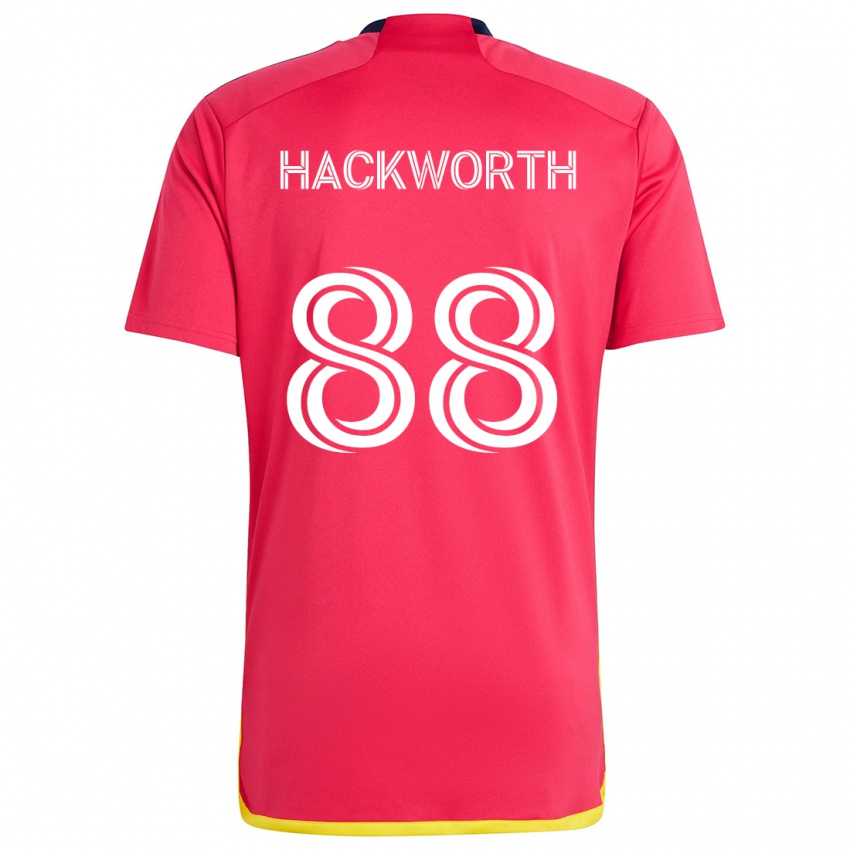 Heren Larsen Hackworth #88 Rood Blauw Thuisshirt Thuistenue 2024/25 T-Shirt