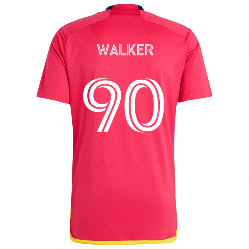 Heren Eric Walker #90 Rood Blauw Thuisshirt Thuistenue 2024/25 T-Shirt