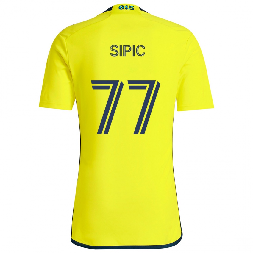 Heren Adem Sipić #77 Geel Blauw Thuisshirt Thuistenue 2024/25 T-Shirt