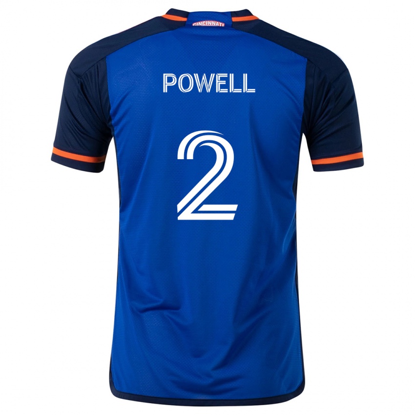 Heren Alvas Powell #2 Blauw Wit Thuisshirt Thuistenue 2024/25 T-Shirt