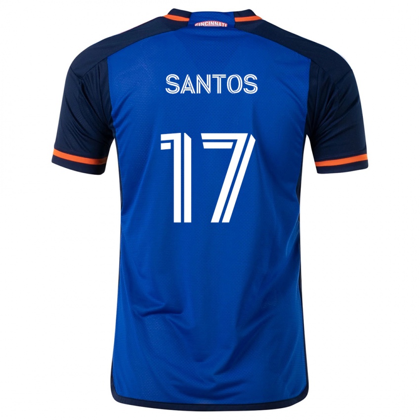 Heren Sergio Santos #17 Blauw Wit Thuisshirt Thuistenue 2024/25 T-Shirt