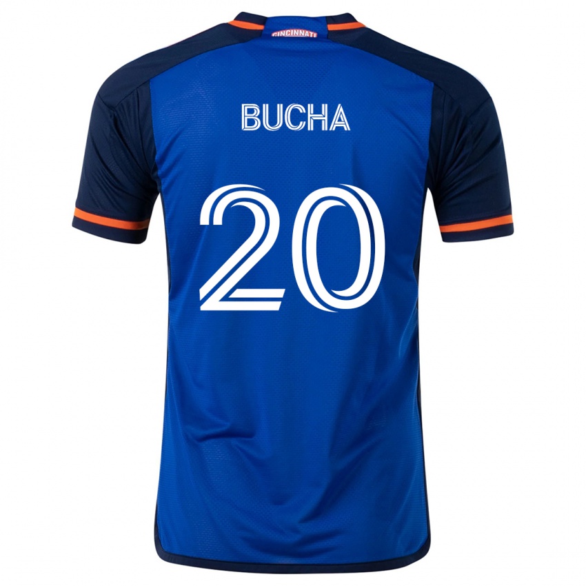 Heren Pavel Bucha #20 Blauw Wit Thuisshirt Thuistenue 2024/25 T-Shirt