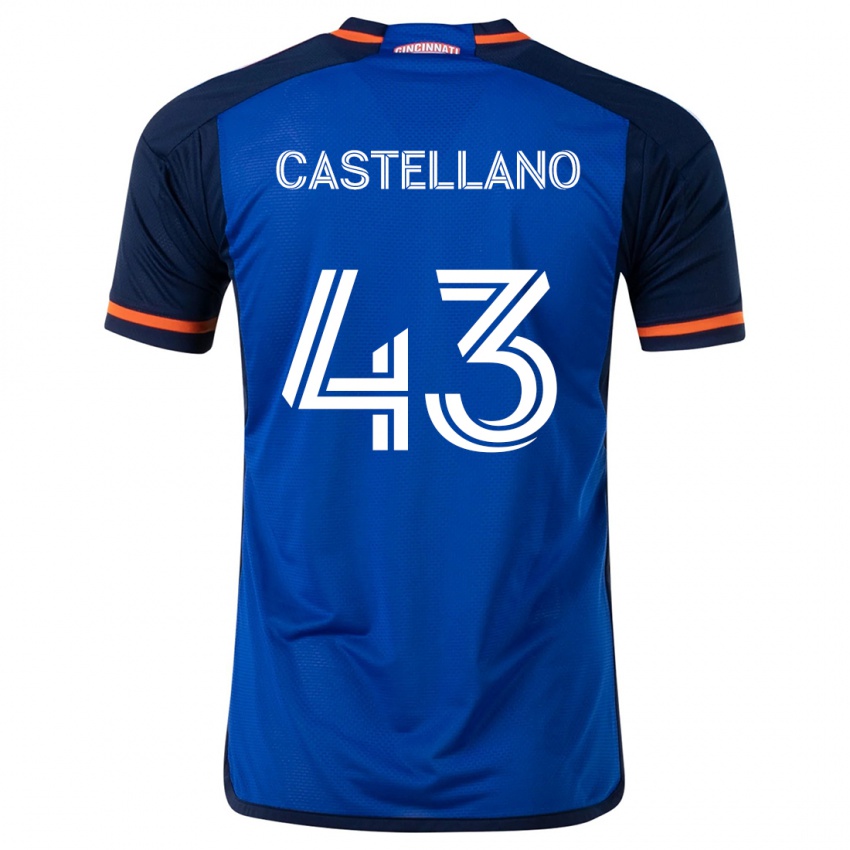 Heren Jesús Castellano #43 Blauw Wit Thuisshirt Thuistenue 2024/25 T-Shirt