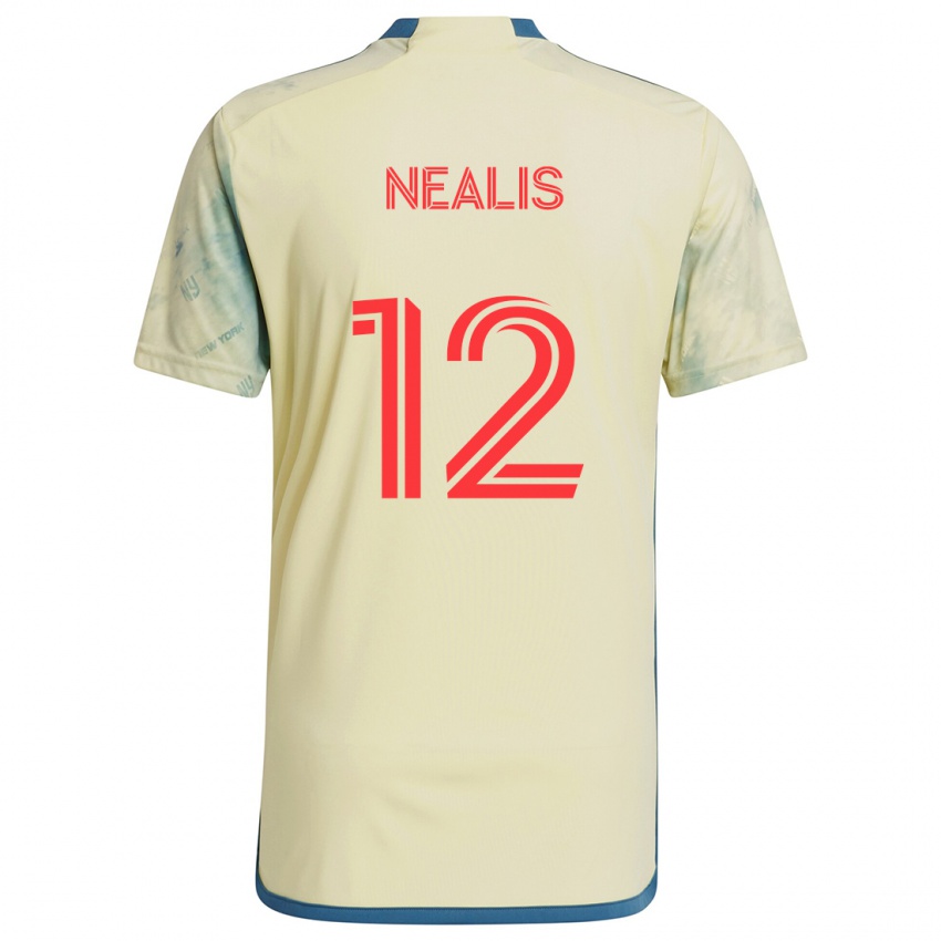 Heren Dylan Nealis #12 Geel Rood Blauw Thuisshirt Thuistenue 2024/25 T-Shirt