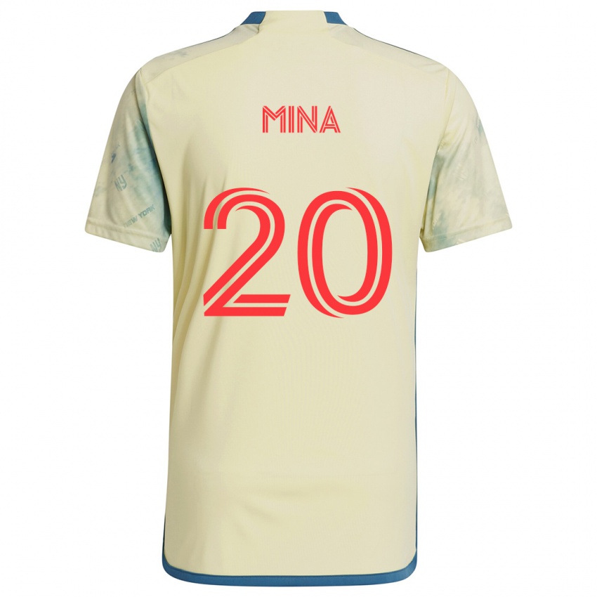 Heren Juan Mina #20 Geel Rood Blauw Thuisshirt Thuistenue 2024/25 T-Shirt