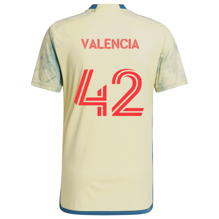 Heren Omar Valencia #42 Geel Rood Blauw Thuisshirt Thuistenue 2024/25 T-Shirt